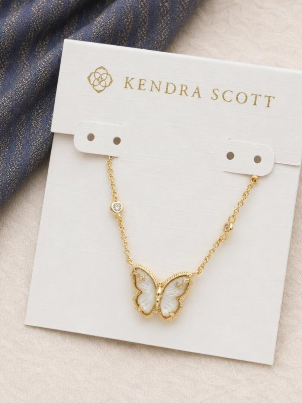 Kendra Scott Cailey Butterfly Gold Pendant Necklace